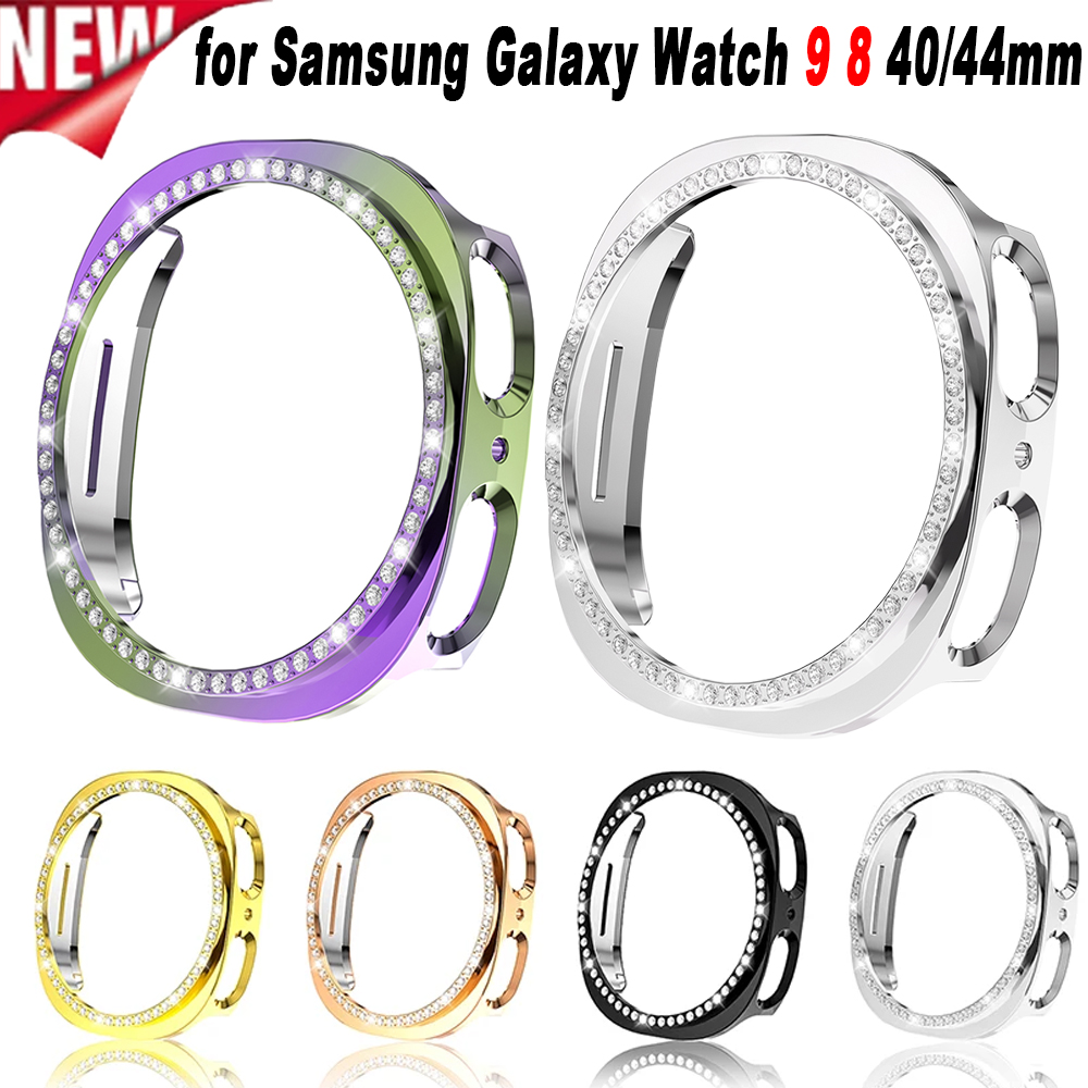 Samsung Smartwatch Accessories - غطاء حماية صلب مزين بالألماس لساعة