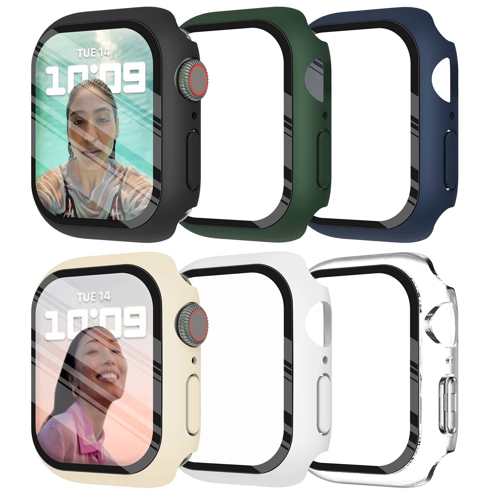 Smartwatch Icon - الزجاج المقسى + غطاء لساعة أبل