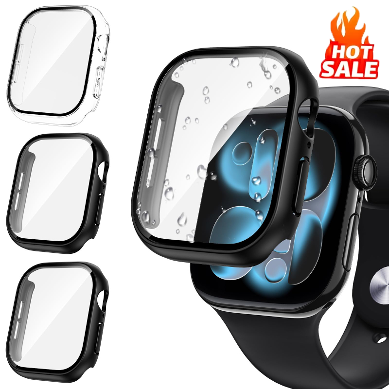 Smartwatch Band Accessories - 3 قطعة زجاج + غطاء لساعة