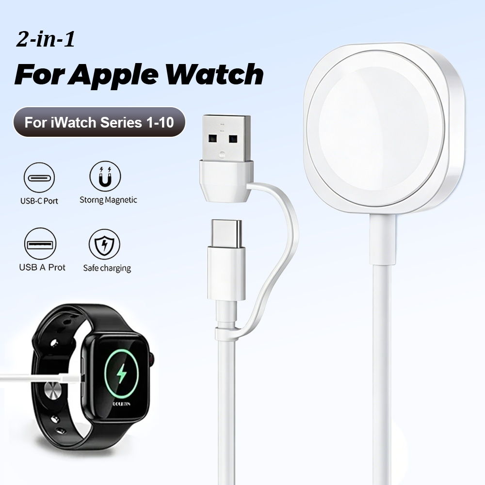Watch Charger Cable - شاحن لاسلكي مغناطيسي 2 في 1
