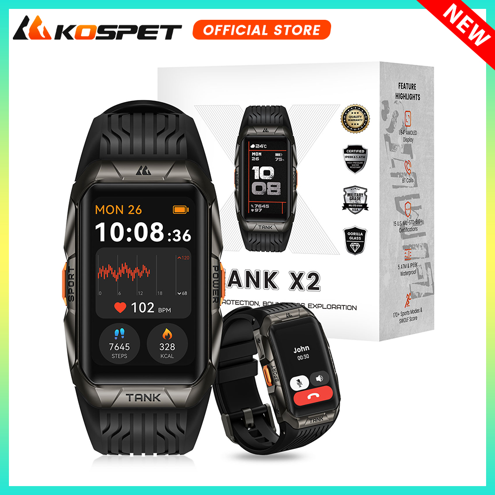 Smartwatch X2 - KOSPET TANK X2 ساعة ذكية للرجال