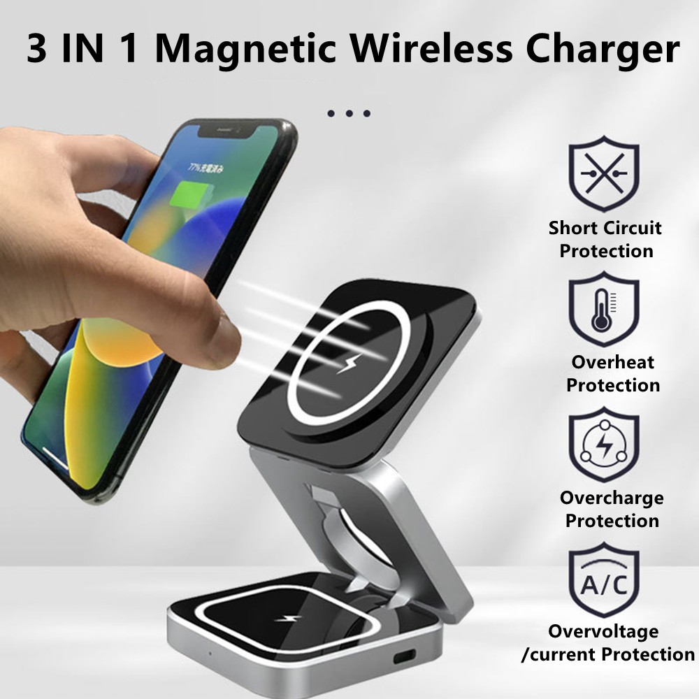 Smartwatch Ac - محطة شاحن لاسلكية مغناطيسية قابلة للطي