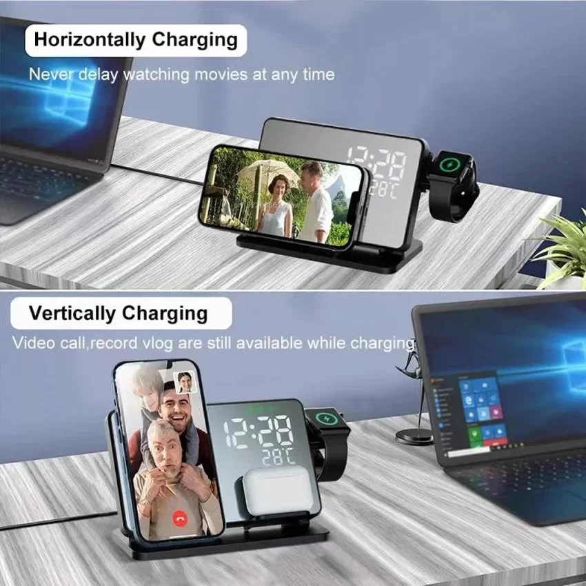 شاحن لاسلكي ساعة منبه حامل سري - مراجعة Watch Charger Cable وسعره