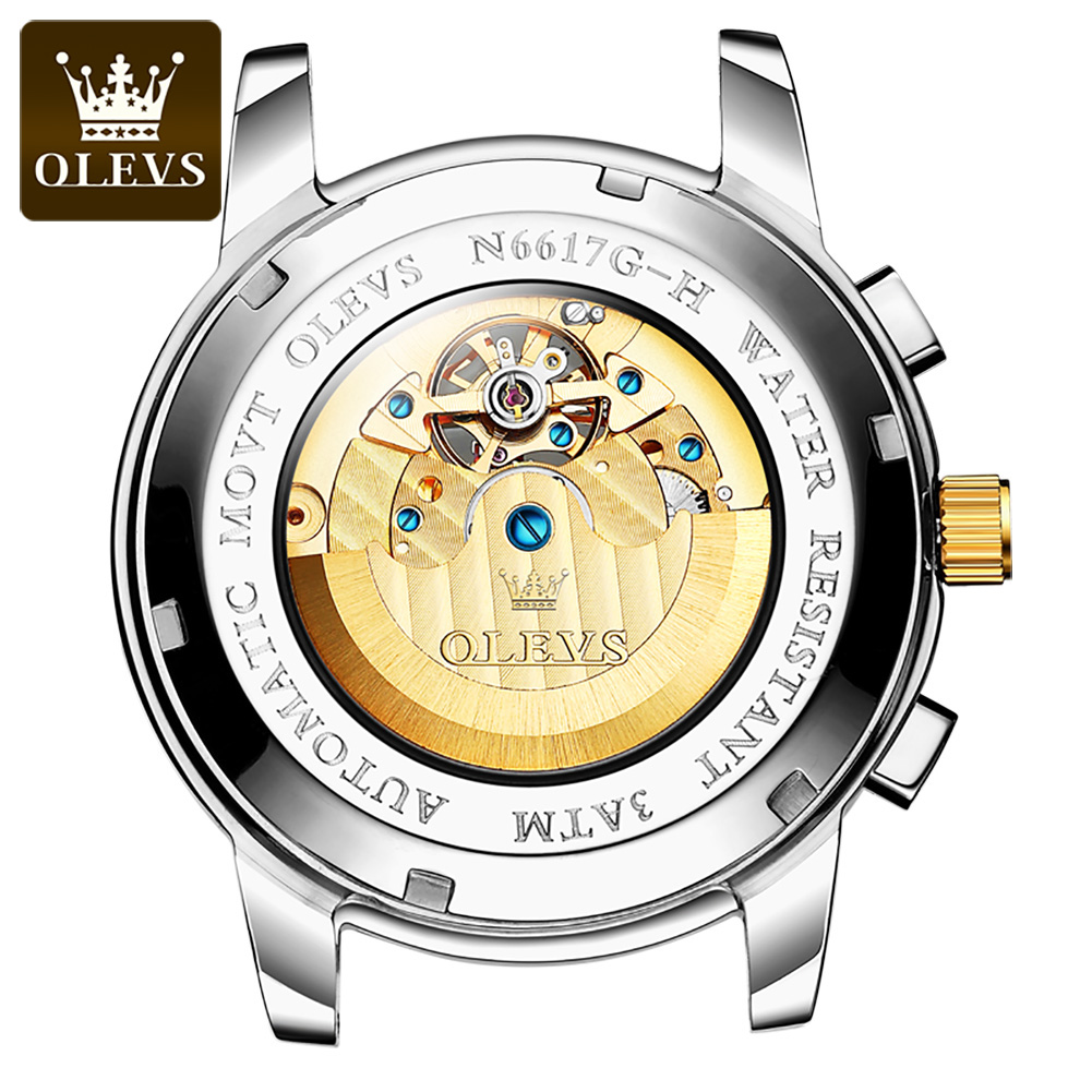 OLEVS 6617 ساعة ميكانيكية كلاس - مراجعة Leather Classic Strap وسعره