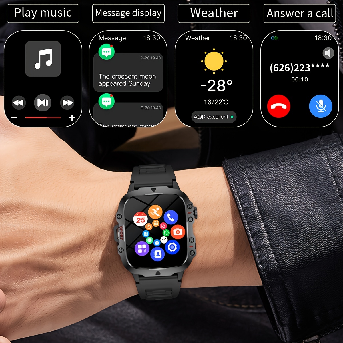 ساعة ذكية جديدة، مزودة بمصباح  - مراجعة Smartwatch Faces وسعره