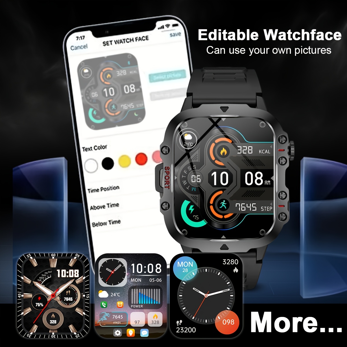 ساعة ذكية جديدة، مزودة بمصباح  - مراجعة Smartwatch Faces وسعره