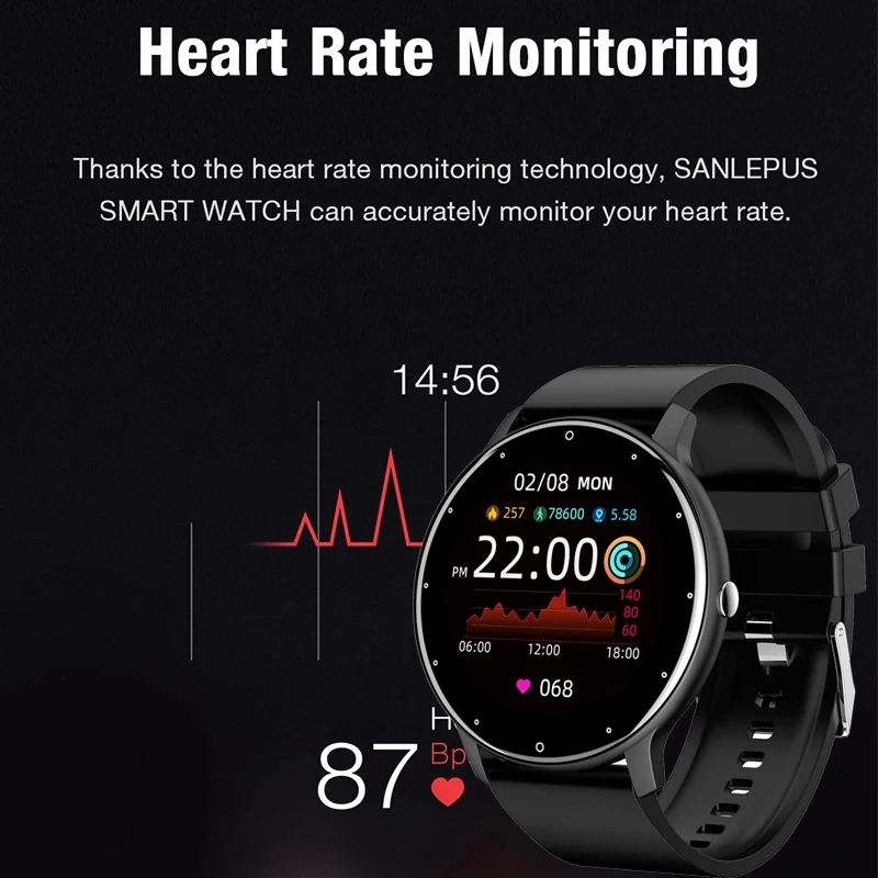 ساعة ذكية جديدة LIGE 2026 للرج - مراجعة Smartwatch Touch وسعره