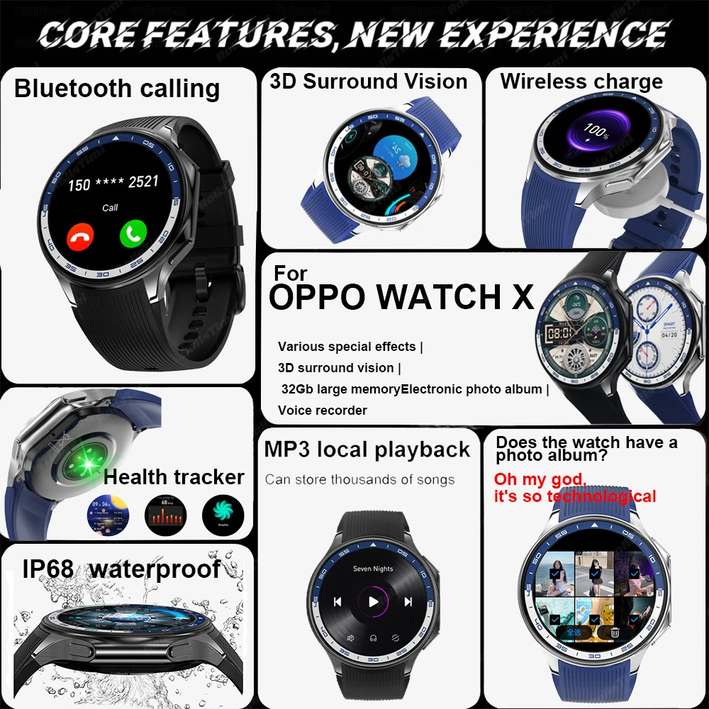1.43 AMOLED ساعة ذكية ثلاثية ا - مراجعة Smartwatch X وسعره