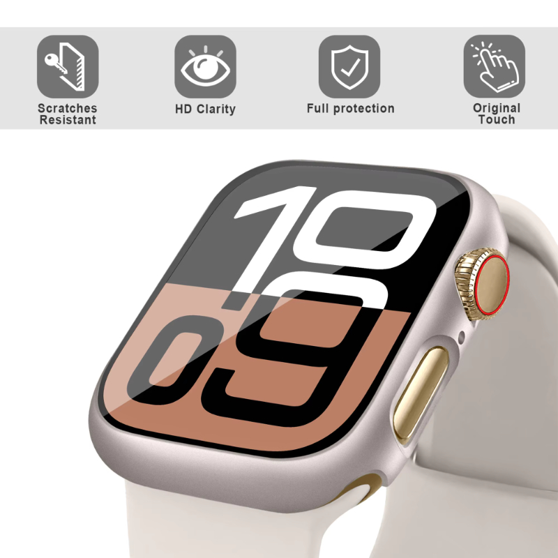 غطاء زجاجي + حافظة لساعة أبل 4 - مراجعة Smartwatch Band Accessories وسعره