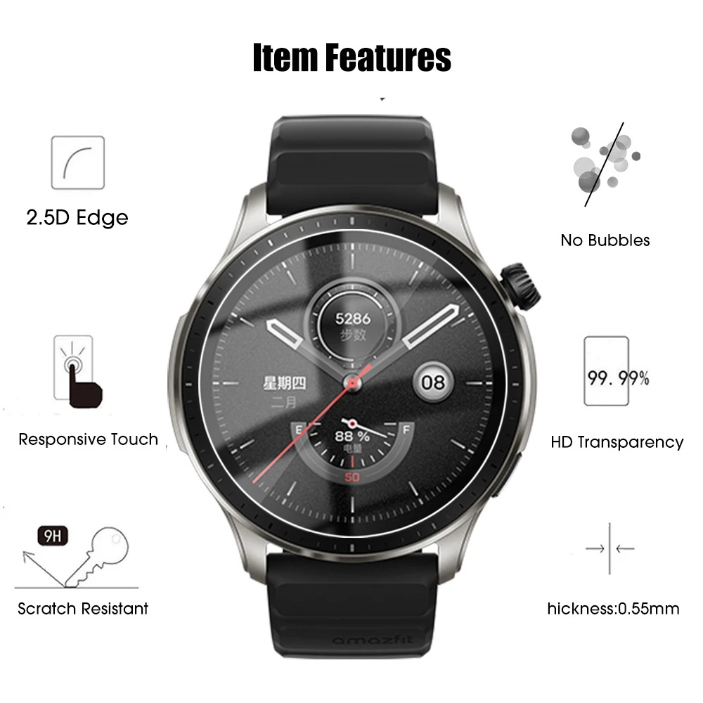 الزجاج المقسى ل ساعة ذكية ، في - مراجعة Motorola Smartwatch Accessories وسعره