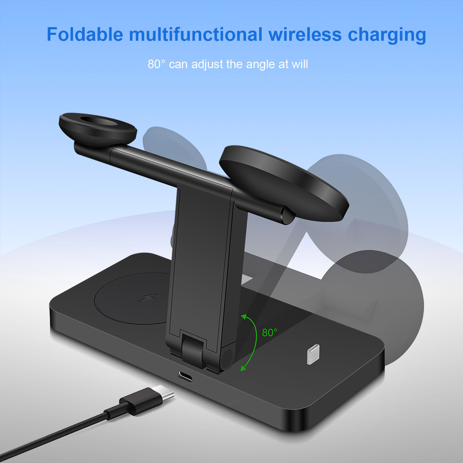 شاحن لاسلكي مغناطيسي 4 في 1 مع - مراجعة Watch Charger Cable وسعره