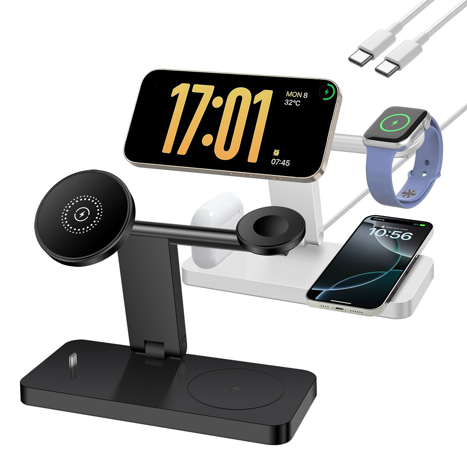 شاحن لاسلكي مغناطيسي 4 في 1 مع - مراجعة Watch Charger Cable وسعره
