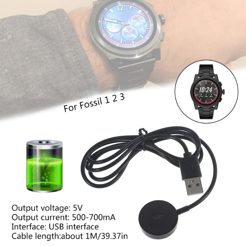 شاحن ساعة USB، محول شحن للساعا - مراجعة Fossil Smartwatch Accessories وسعره