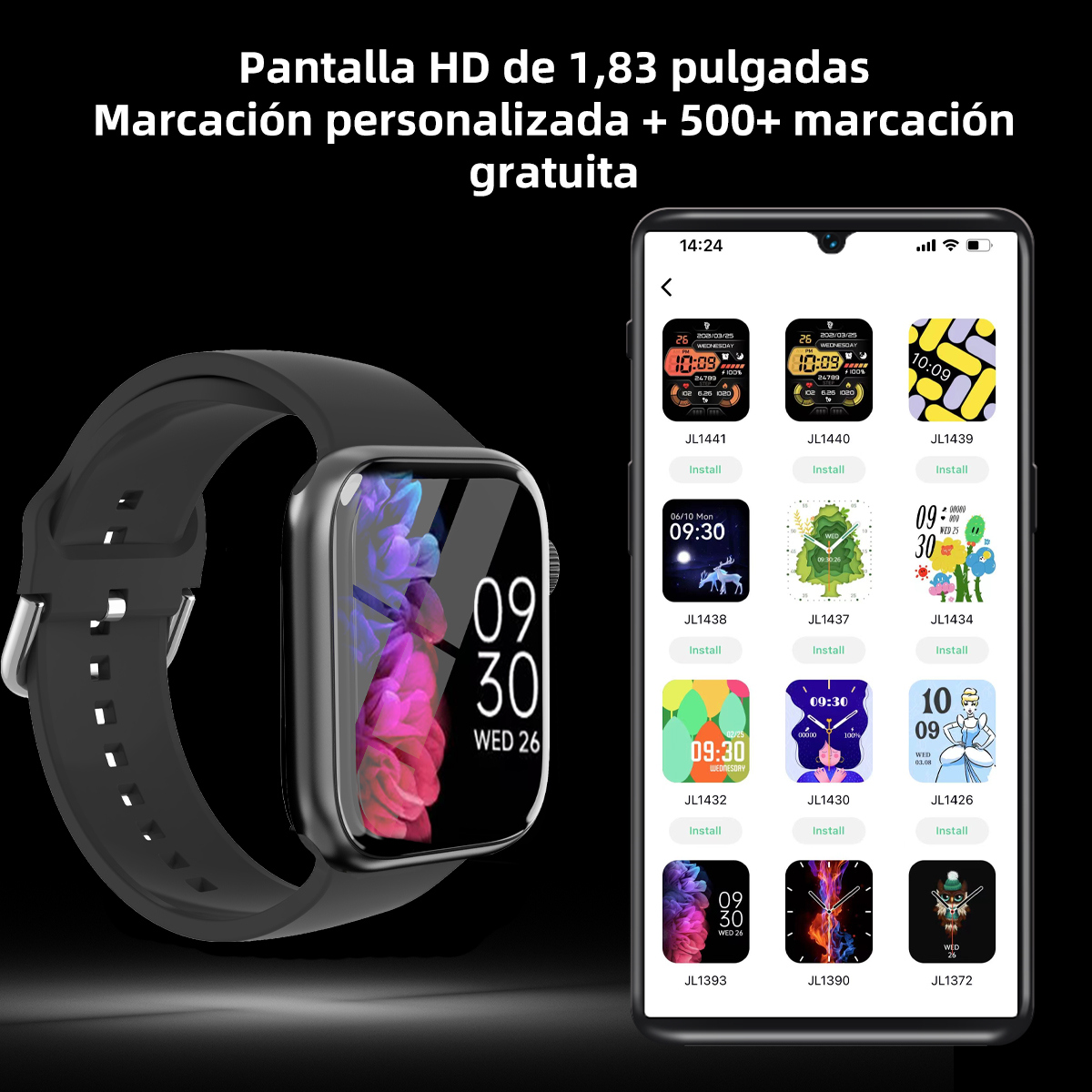 ساعة ذكية رياضية عصرية للرجال  - مراجعة Smartwatch Faces وسعره