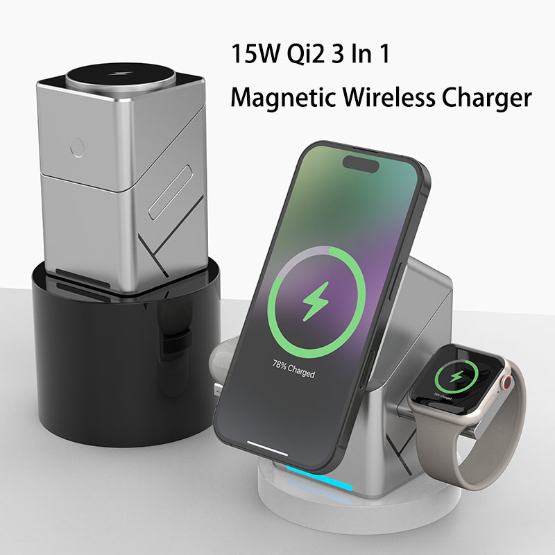 شاحن لاسلكي متعدد الوظائف 3 في - مراجعة Watch Charger Cable وسعره