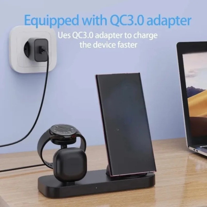 شاحن لاسلكي 3 في 1 بملف مزدوج  - مراجعة Watch Charger Cable وسعره