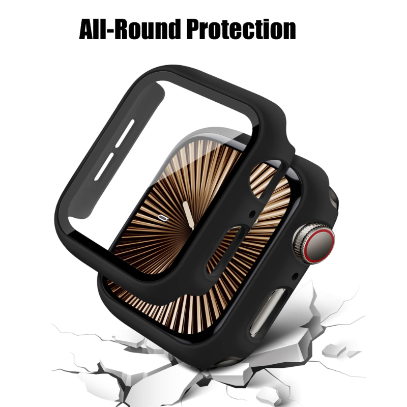 قطعتان من الزجاج المقسى + غطاء - مراجعة Smartwatch Band Accessories وسعره