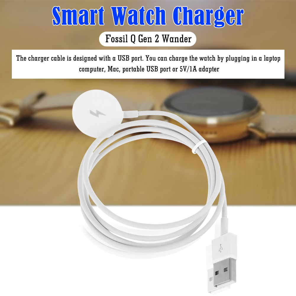 كابل شحن للساعات، قاعدة شحن US - مراجعة Fossil Smartwatch Accessories وسعره