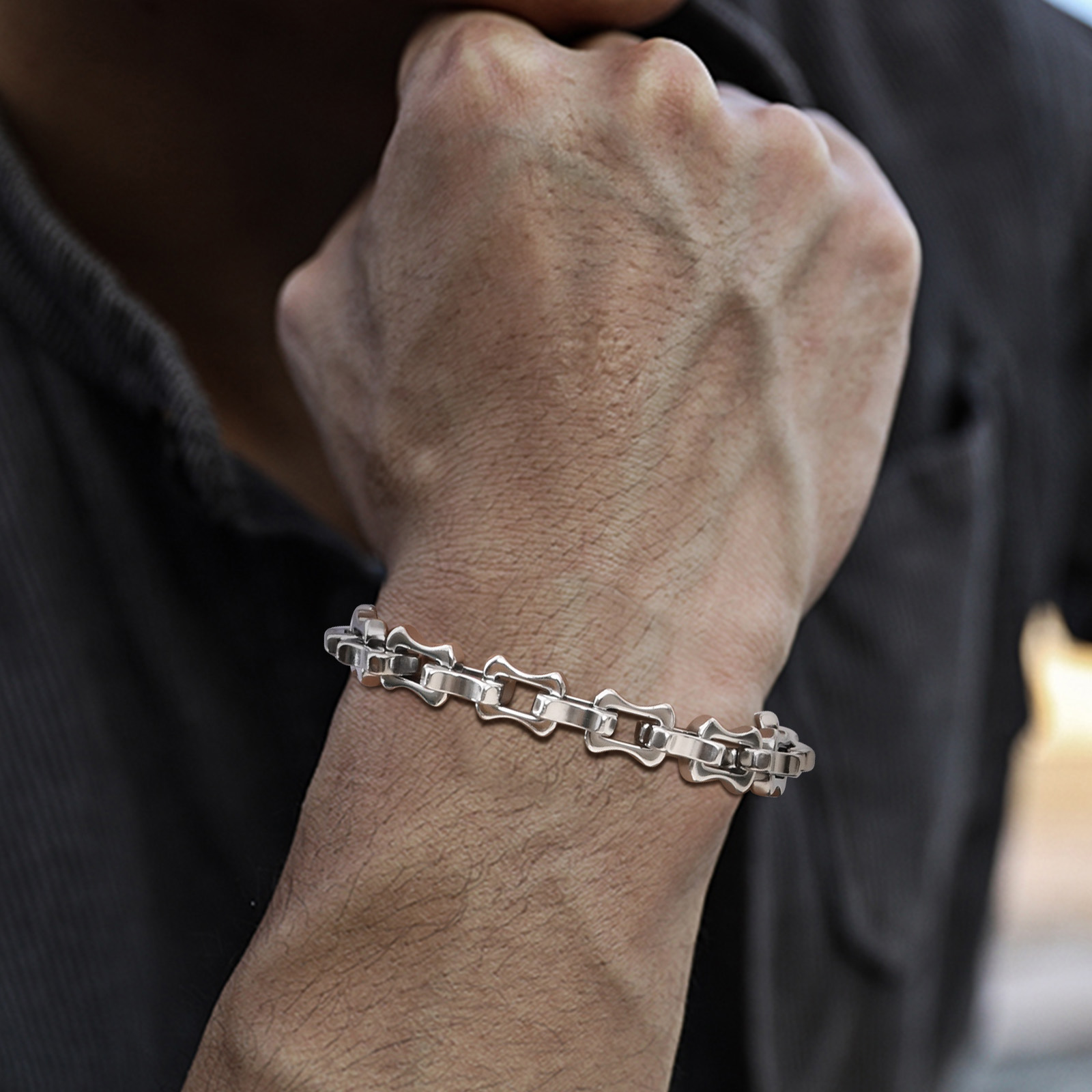 أساور سلسلة Vnox الثقيلة الجري - مراجعة Ceramic Link Bracelet وسعره