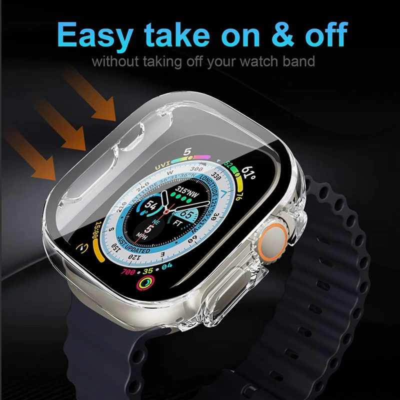 زجاج + حافظة لساعة أبل الترا 4 - مراجعة Smartwatch Band Accessories وسعره